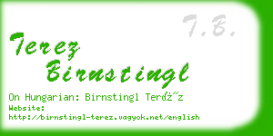 terez birnstingl business card